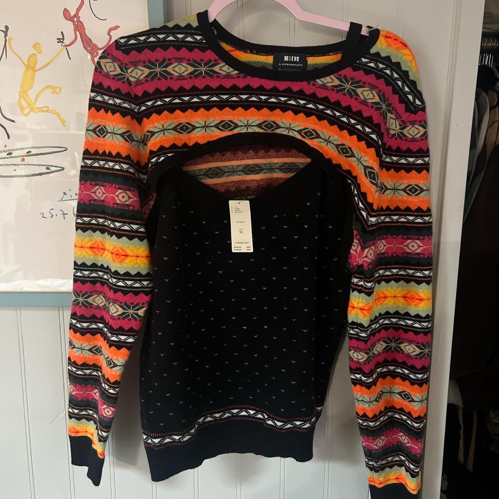 Anthropologie Vibrant Striped Women's Sweater